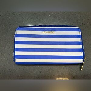 Olivia + Joy Striped Blue and White Wallet